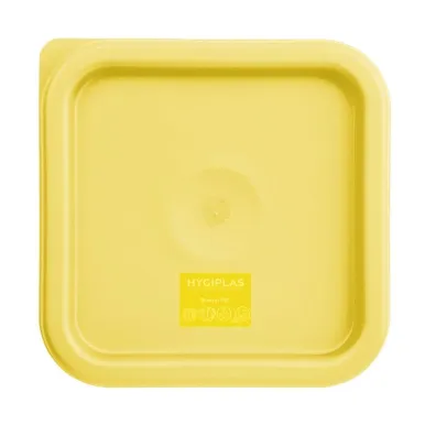 Hygiplas Polycarbonate Square Food Storage Container Lid Yellow