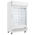 Polar G-Series Upright Display Cooler with Light Box 950Ltr with Sliding Doors - Image 1