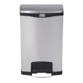 Rubbermaid Slim Jim Front Step on Stainless Steel 50L - Image 1