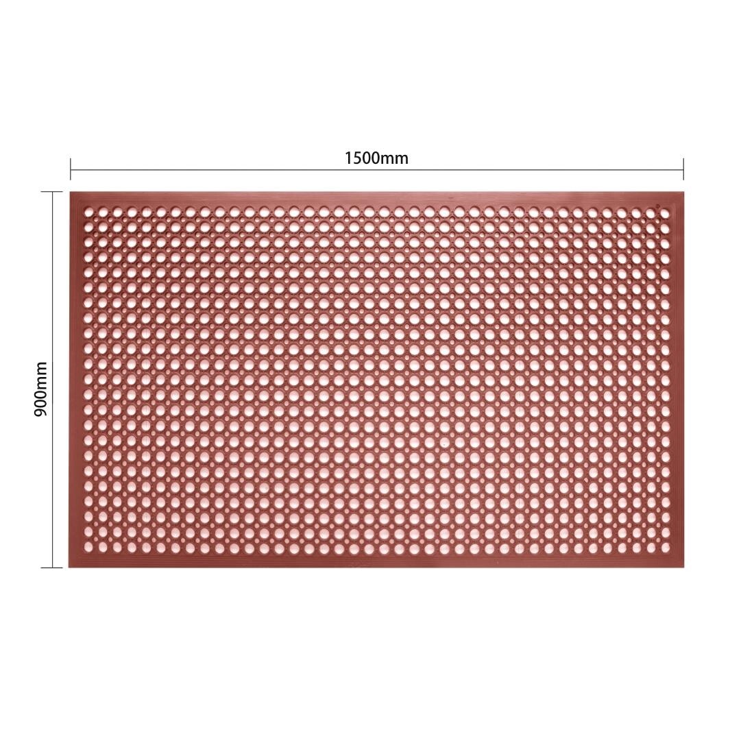 Jantex Rubber Anti Fatigue Mat Red