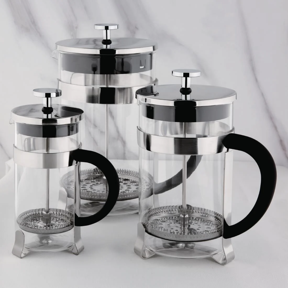 Olympia Stainless Steel Cafetiere 6 Cup
