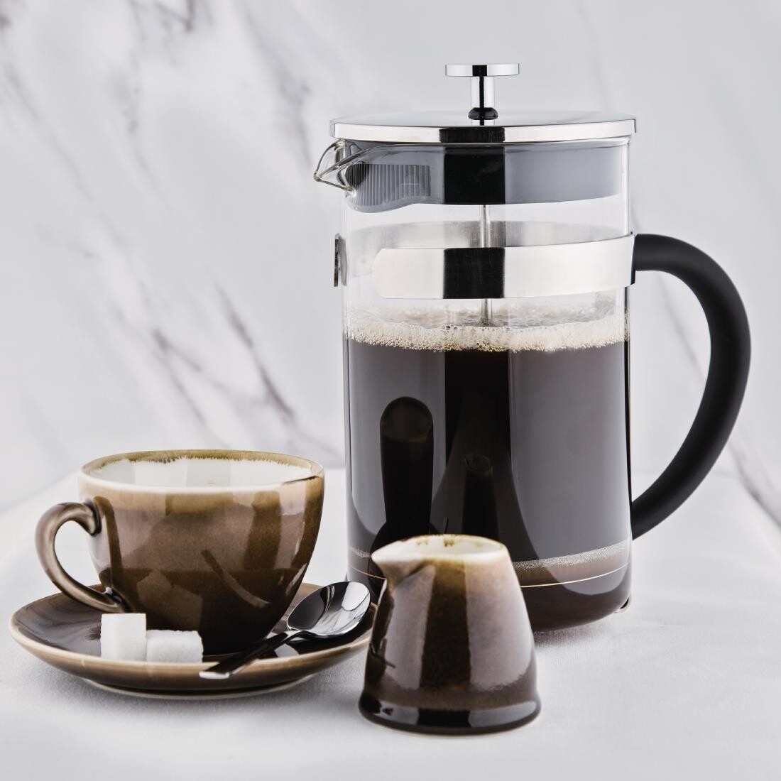 Olympia Stainless Steel Cafetiere 12 Cup