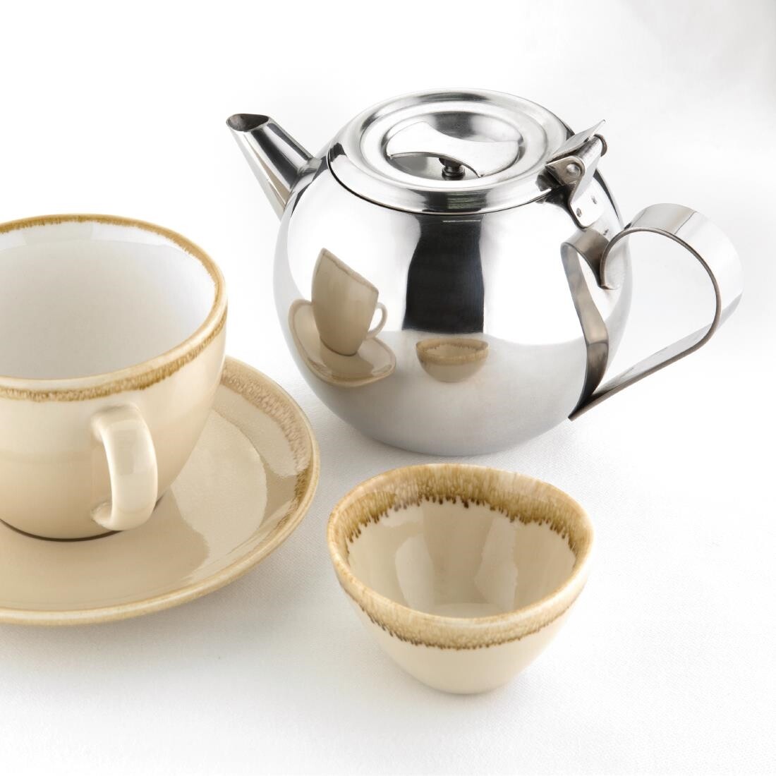 Olympia Stacking Teapot Stainless Steel