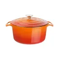 Vogue Orange Round Casserole Dish 3.2Ltr - Image 1