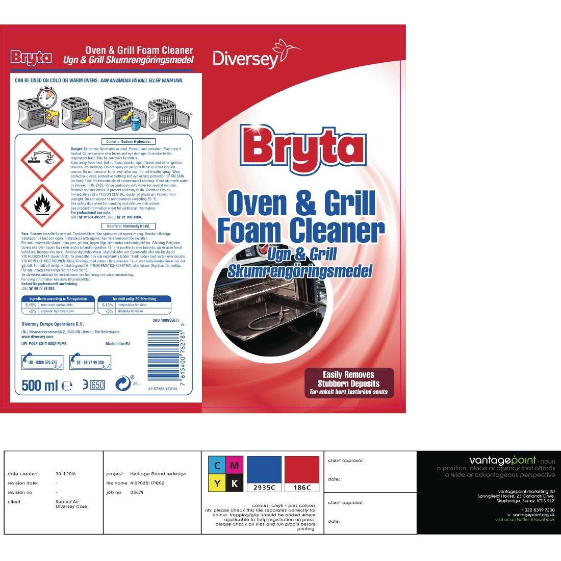 Bryta Oven and Grill Foam Cleaner 500ml