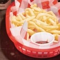 Oval Polypropylene Food Basket Red