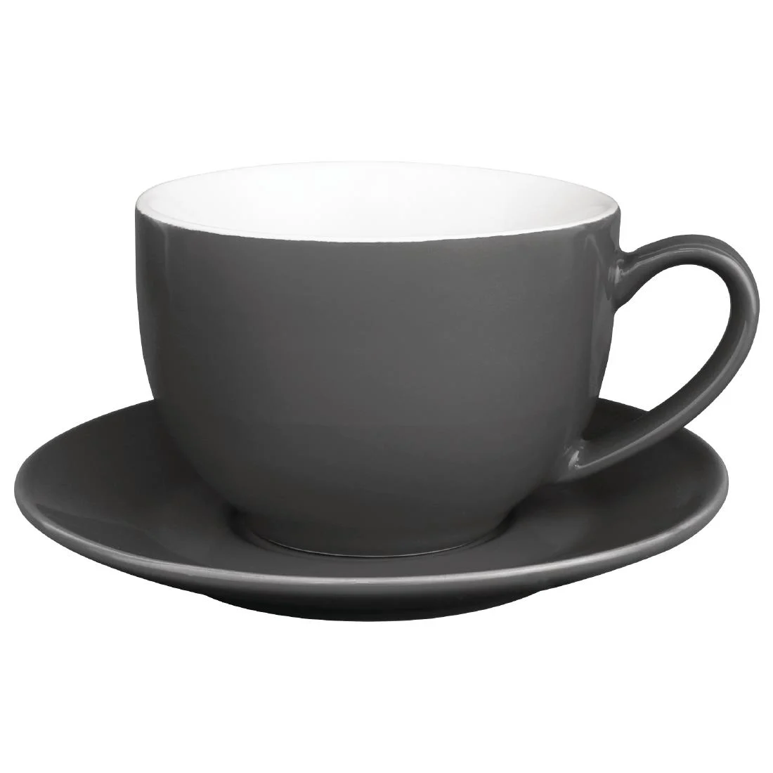 Olympia Cafe Saucers Charcoal 158mm