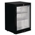 Polar Back Bar Cooler with Hinged Door in Black 138Ltr - Image 1