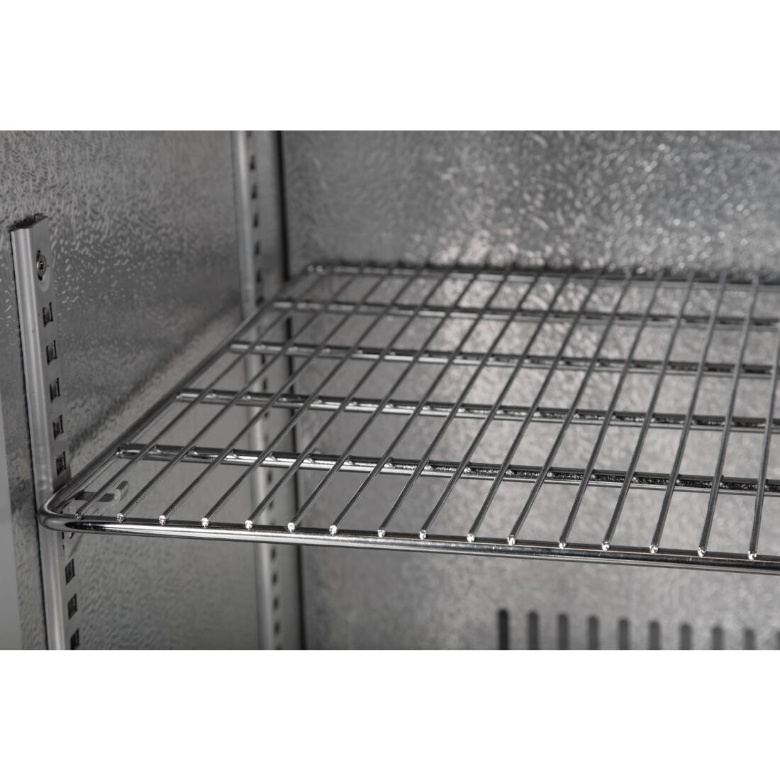 Polar Back Bar Cooler with Sliding Doors in Black 208Ltr