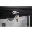 Polar Back Bar Cooler with Hinged Doors in Black 330Ltr