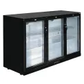 Polar Back Bar Cooler with Hinged Doors in Black 320Ltr - Image 1