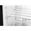 Polar Back Bar Cooler with Hinged Doors in Black 330Ltr