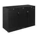 Polar G-Series 900mm Triple Solid Door Back Bar Cooler in Black 330Ltr - Image 1