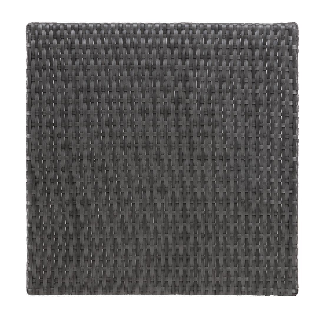 Bolero PE Wicker Folding Square Table 600mm