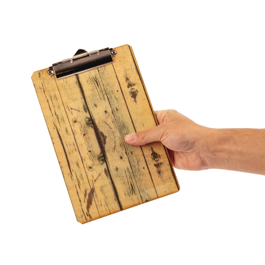 Olympia Wood Effect Menu Clipboard A4