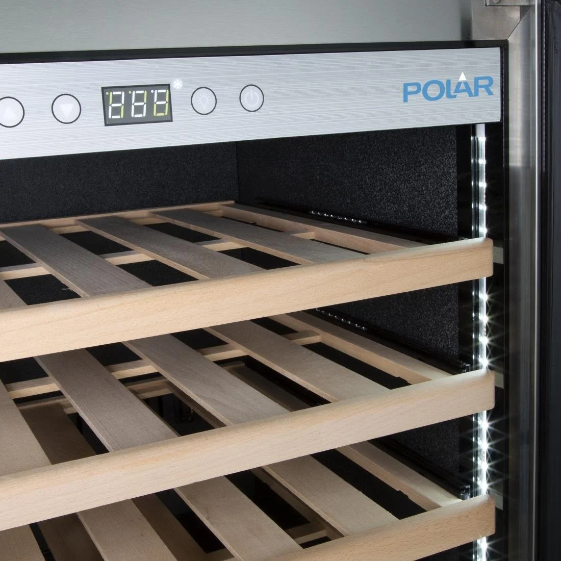 Polar G-Series Single Zone Wine Fridge Stainless Steel 118 bottles - Image 6