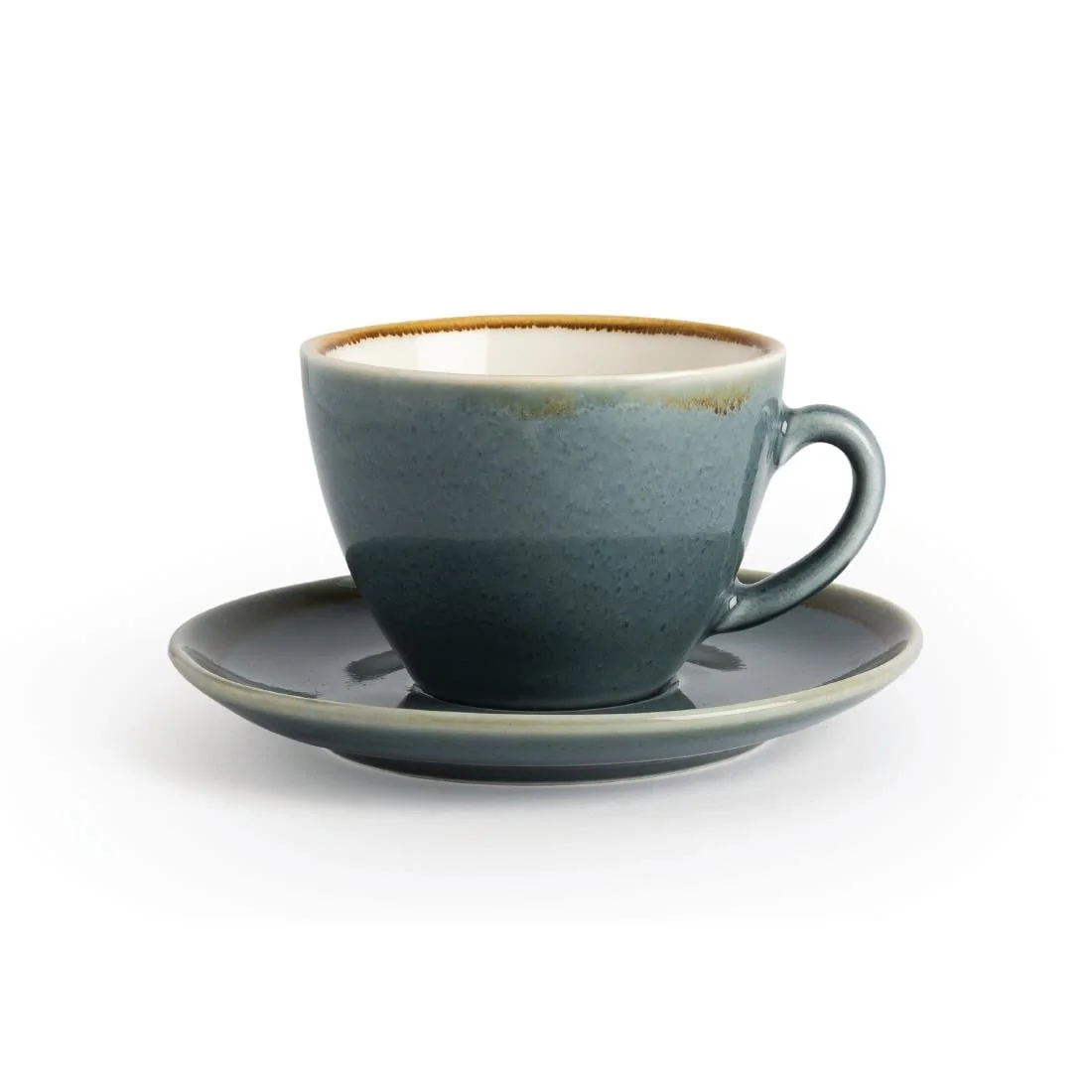 Olympia Kiln Cappuccino Saucer Ocean 140mm - Image 2