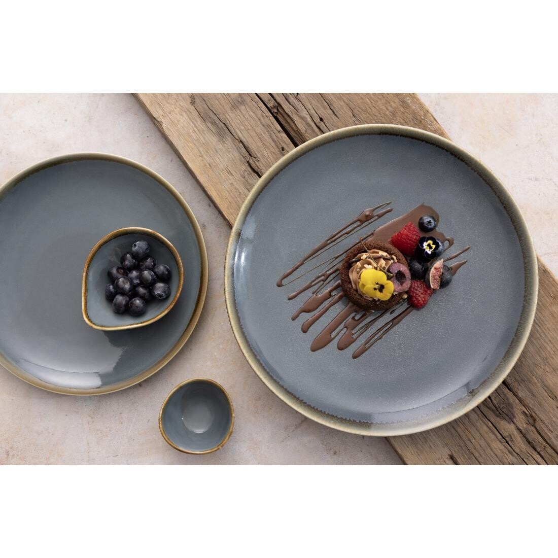Olympia Kiln Round Plate Ocean 280mm