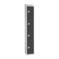 Elite Four Door Camlock Locker with Sloping Top Graphite Grey - Image 1