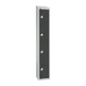 Elite Four Door Electronic Combination Locker with Sloping Top Graphite Grey - Image 1