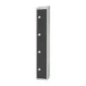 Elite Four Door Coin Return Locker with Sloping Top Graphite Grey
