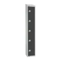 Elite Five Door Electronic Combination Locker with Sloping Top Graphite Grey - Image 1