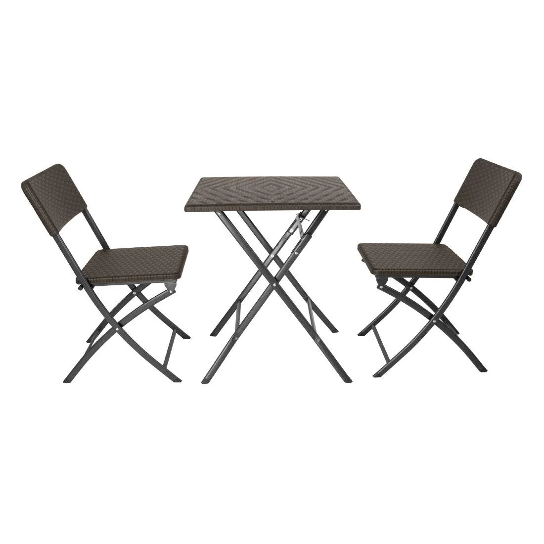 Bolero Square Folding Table Brown 620mm - Image 4