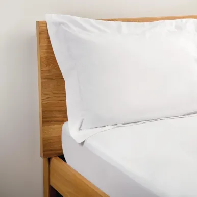 Mitre Essentials Pyramid Oxford Pillowcases White (2 Pack)