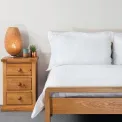 Mitre Comfort Satin Duvet Cover White Single - Image 1