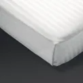 Mitre Comfort Satin Flat Sheet White Double - Image 1