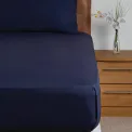 Essentials Temir Flat Sheet Navy - Image 1