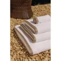Mitre Heritage Ambassador Face Cloth White with Taupe Border - Image 2