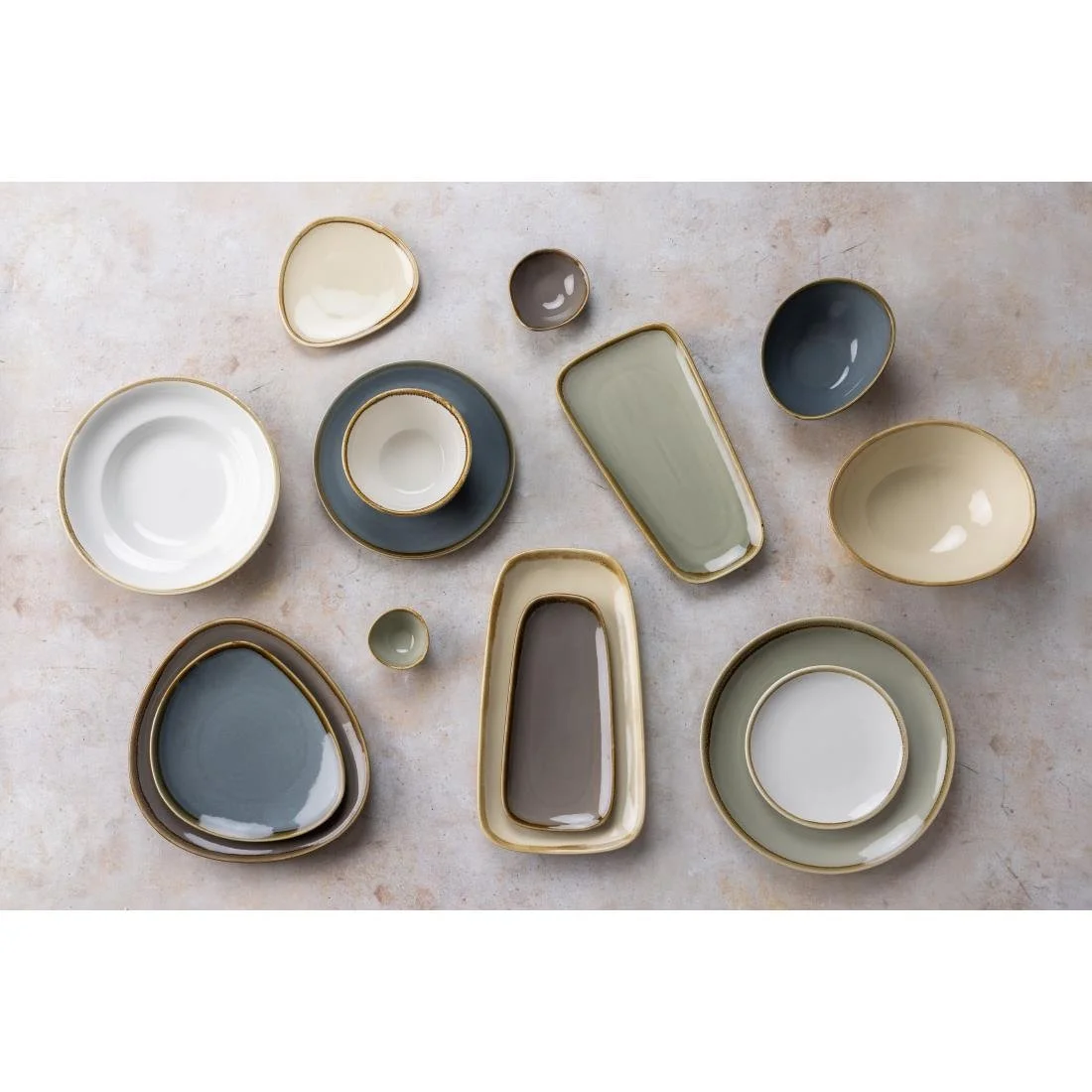 Olympia Kiln Pasta Bowls Chalk 250mm 340ml (4 Pack) - Image 10
