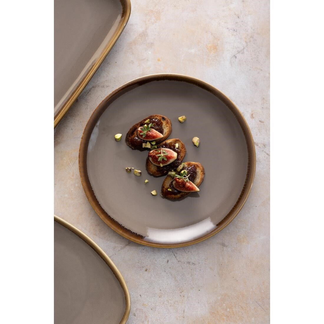 Olympia Kiln Round Coupe Plate Smoke 230mm