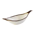 APS Crocker Leaf Bowl Cream. 420mm length - Image 1