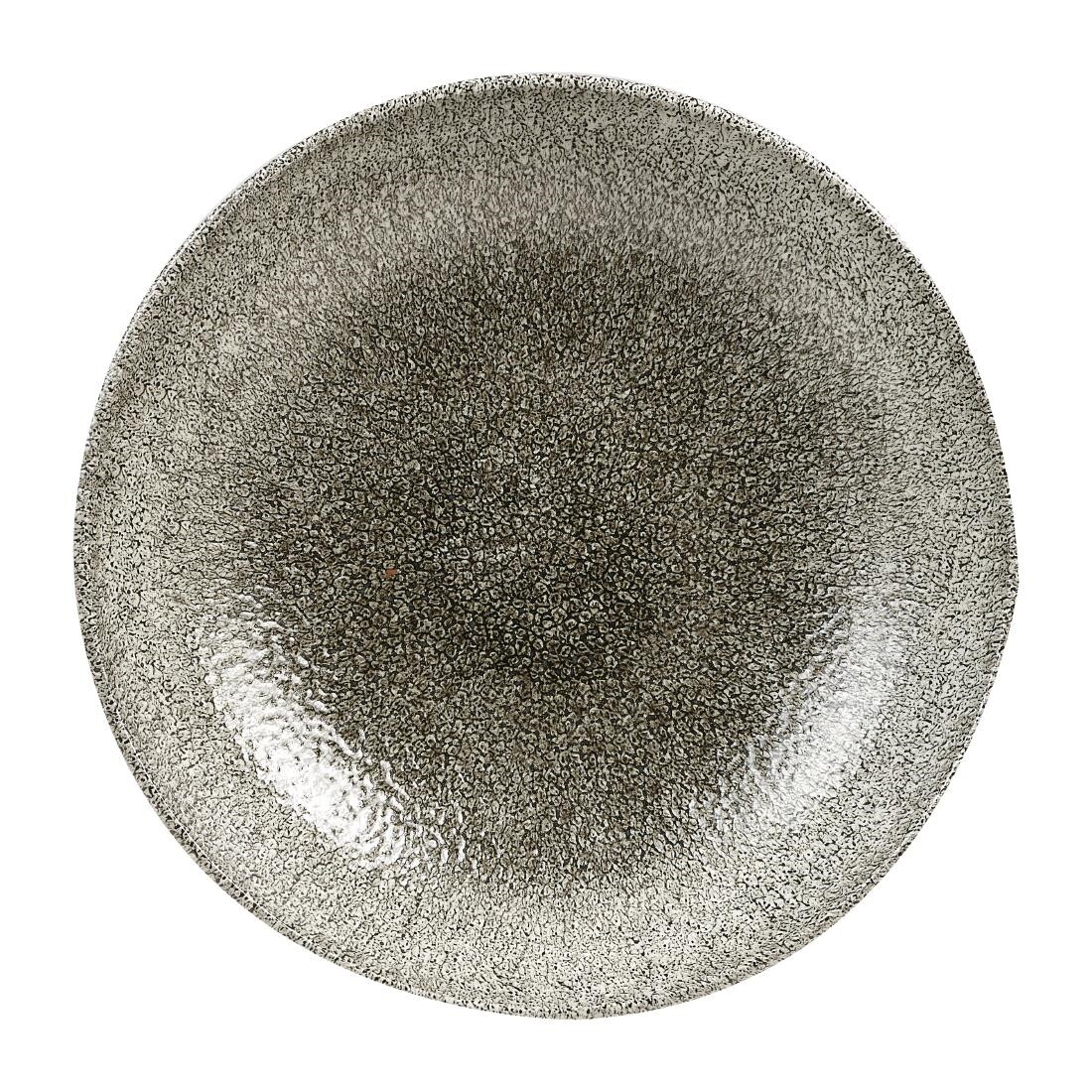 Churchill Studio Prints Raku Round Coupe Bowls Quartz Black 248mm