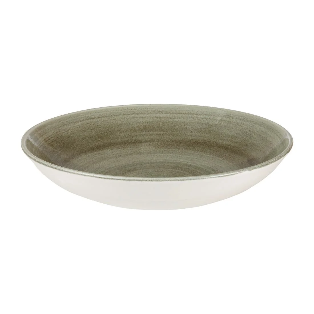 Churchill Stonecast Patina Antique Round Coupe Bowls Green 248mm - Image 1