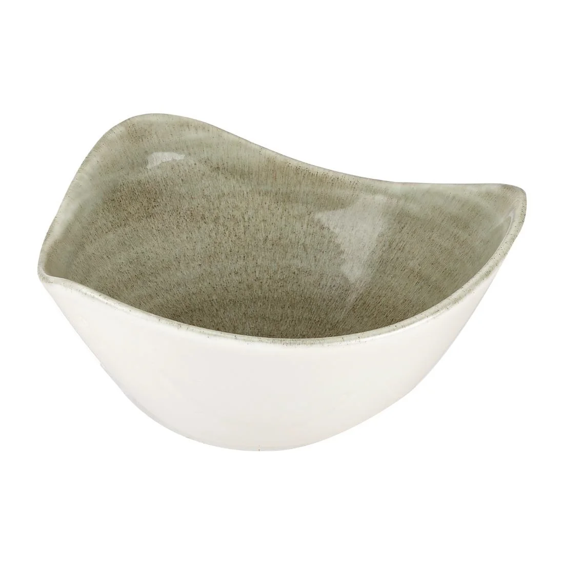 Churchill Stonecast Patina Antique Triangle Bowls Green 153mm - Image 1