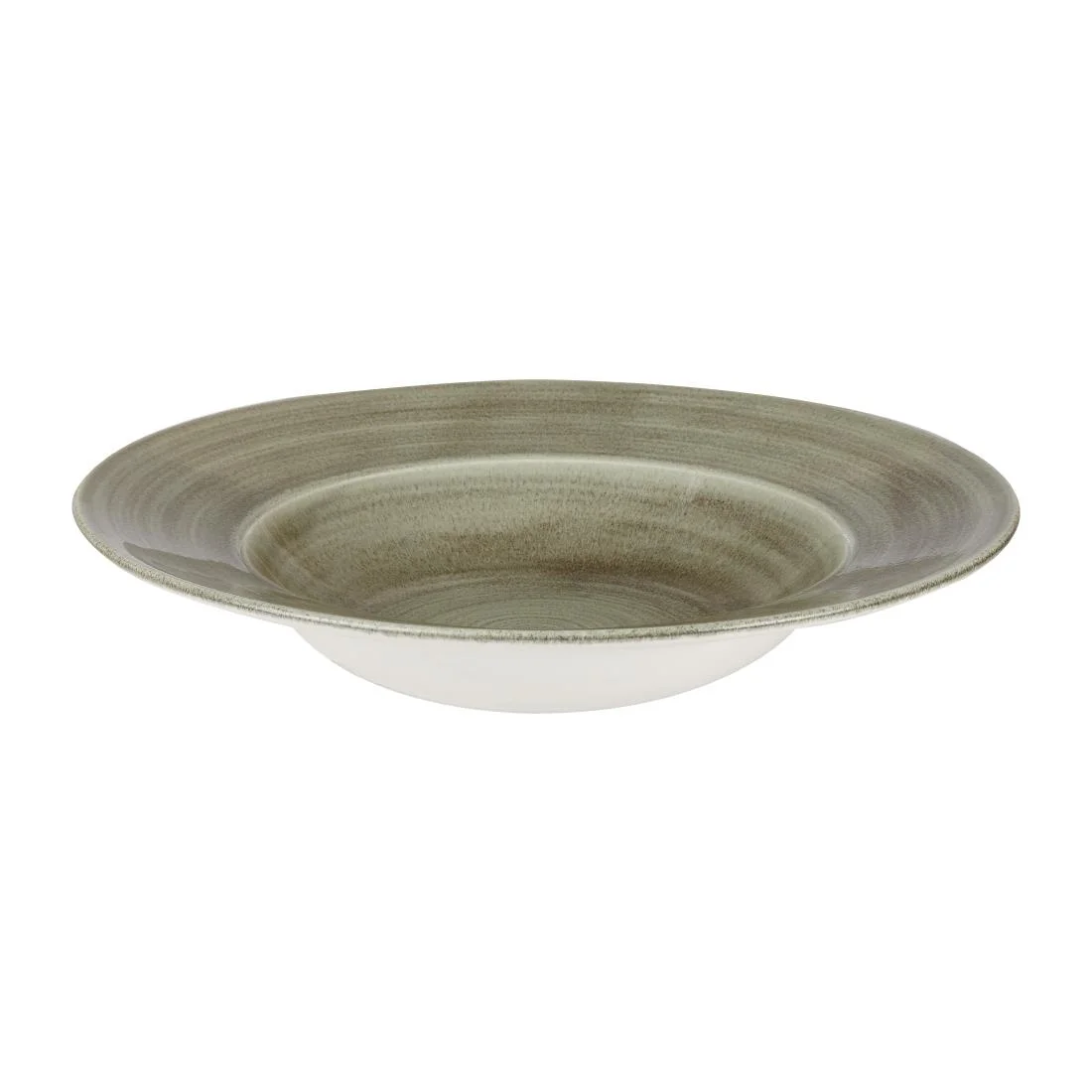 Churchill Stonecast Patina Antique Wide Rim Bowls Green 280mm - Image 1
