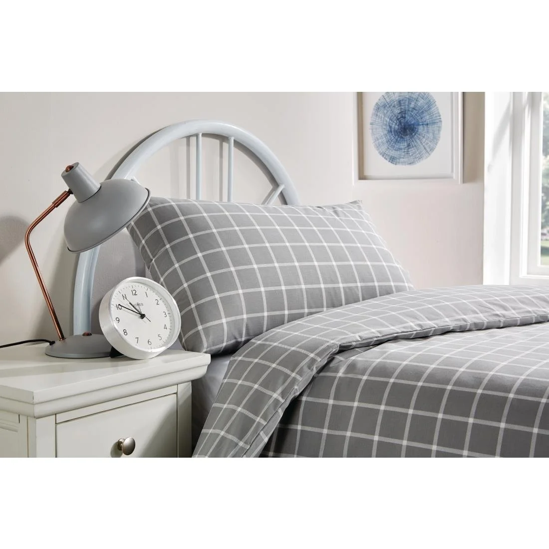 Mitre Essentials Stirling Pillowcase Grey 48 x 75cm - Image 1