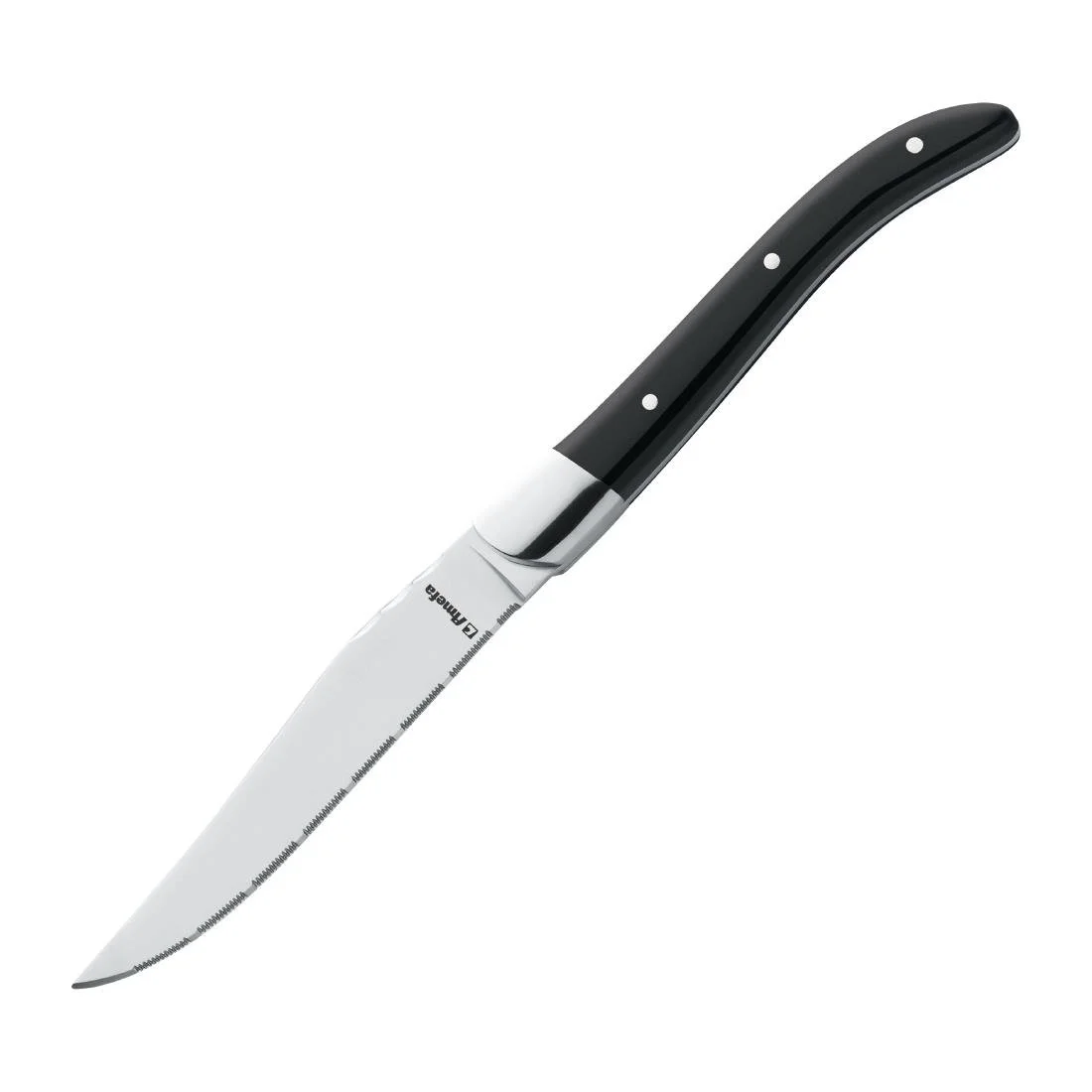 Amefa Royal Serrated Steak Knife Black (6 Pack)
