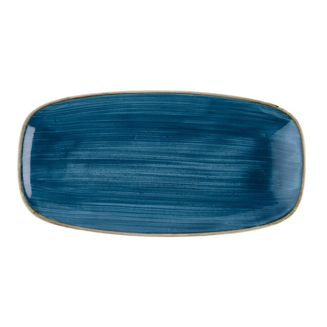 Churchill Stonecast Java Blue Chef's Oblong Plates 350 x 187mm (6 Pack) - Image 1