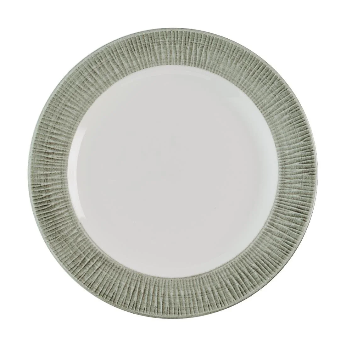 Churchill Bamboo Ceramic Spinwash Alpine Footed Plates 233mm (12 Pack)