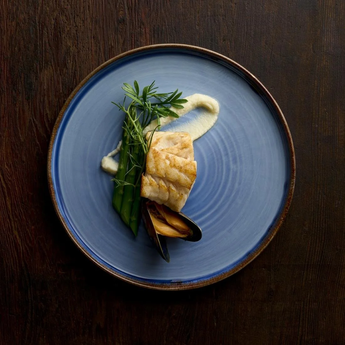 Dudson Harvest Indigo Walled Plates 210mm (6 Pack) - Image 3