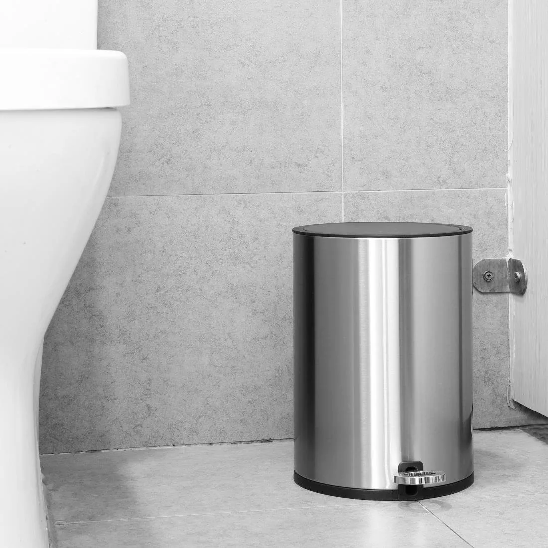 Jantex Pedal Bin Brushed Steel 3Ltr - Image 6