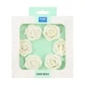 PME White Sugar Roses 45mm (6 Pack) - Image 1