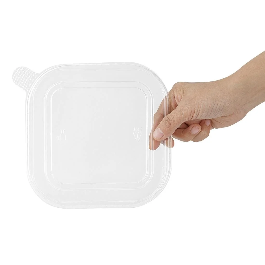 Fiesta Recyclable PET lid for Square Container Bases (300 Pack) - Image 4