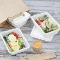 Fiesta Compostable Bagasse Lids for Bagasse Container Bases (100 Pack) - Image 6
