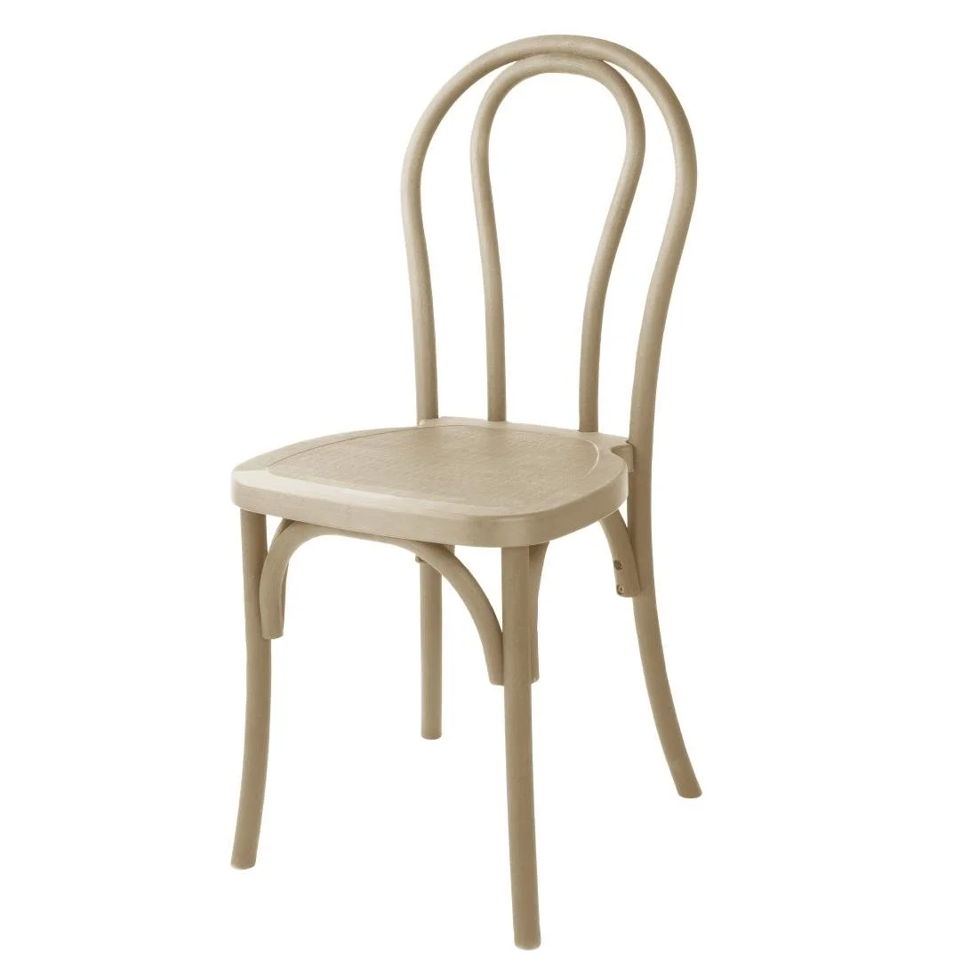 Bolero Soho Bentwood Style Resin Chairs Natural (4 Pack) - Image 1