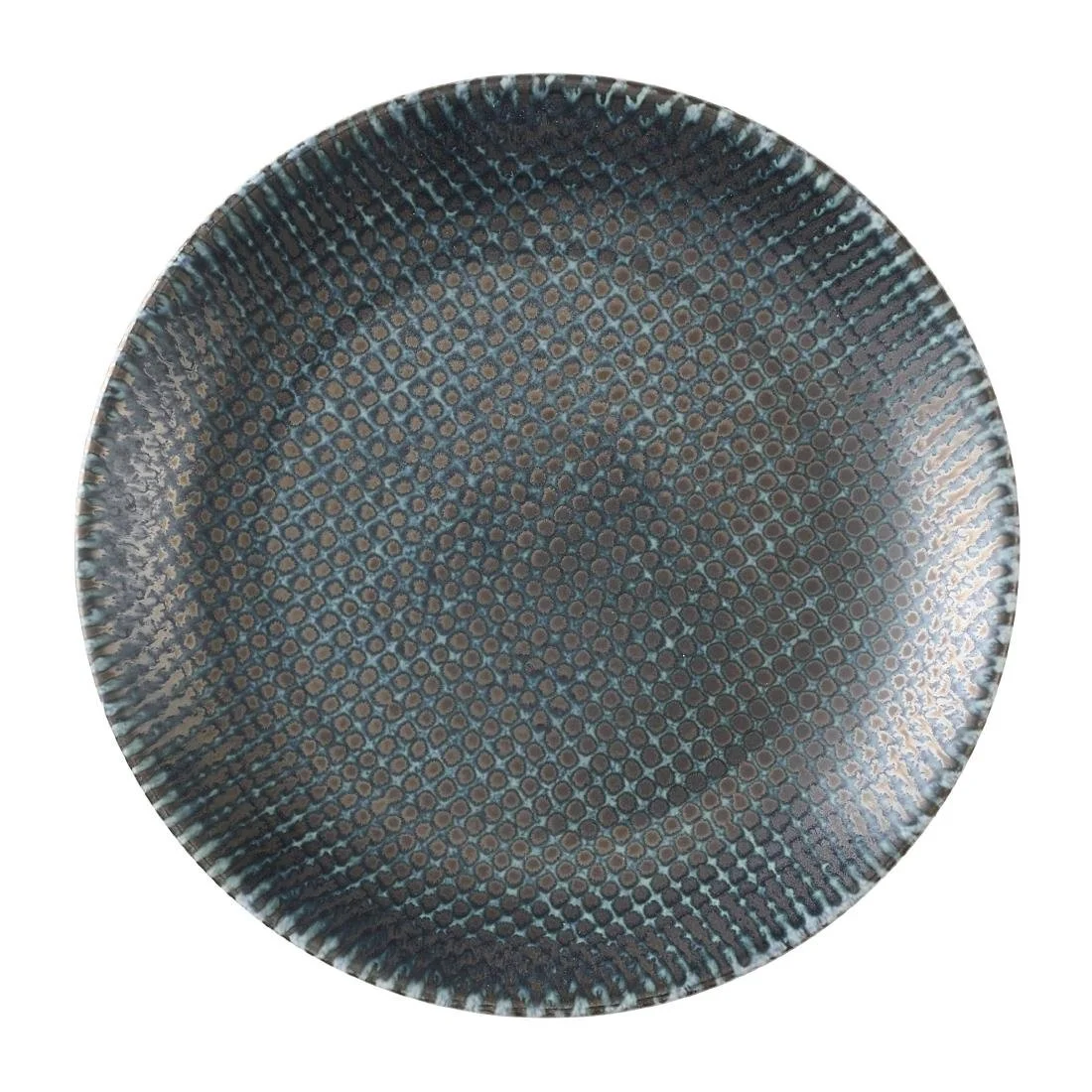 Churchill Studio Prints Astro Metallic Blue Evolve Coupe Plates 165mm (12 Pack) - Image 1